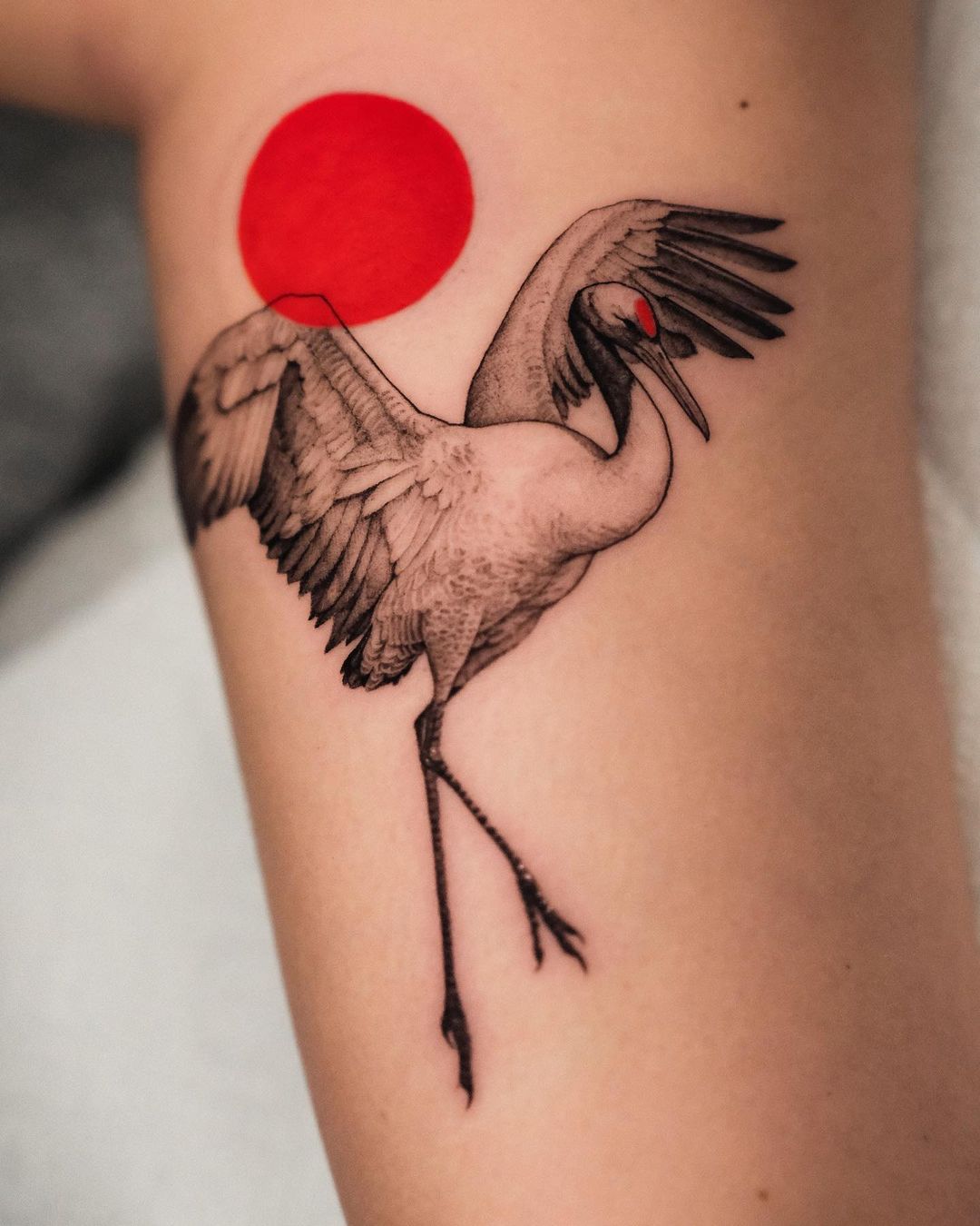 Crane tattoo design by lama del ray