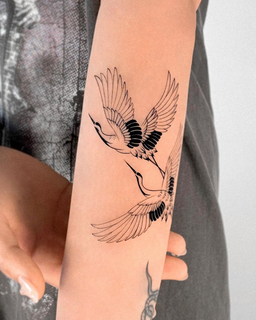 Crane tattoo design by offtattooer