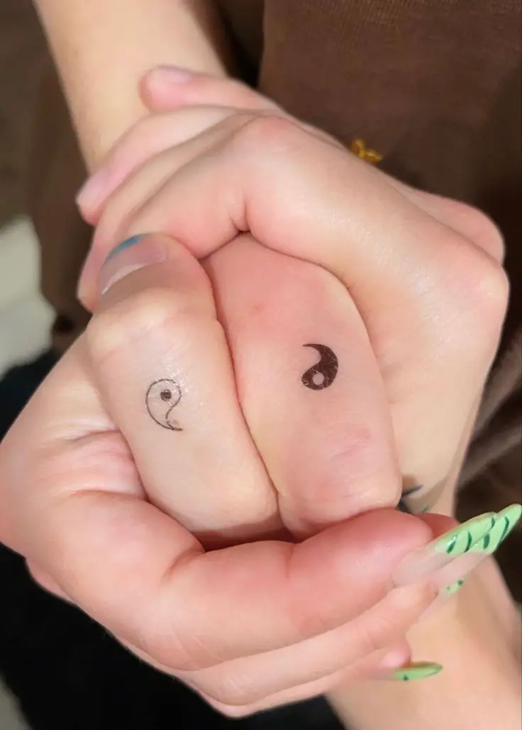 Kimmy•✨ Fine Line/Tiny Tattoos & more💕 These cute matching tattoos for a  pair of besties was so fun to do 😊 #renotattoo #... | Instagram