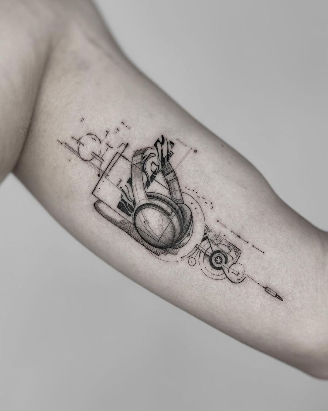 Cute music tattoo design by johny bozoki