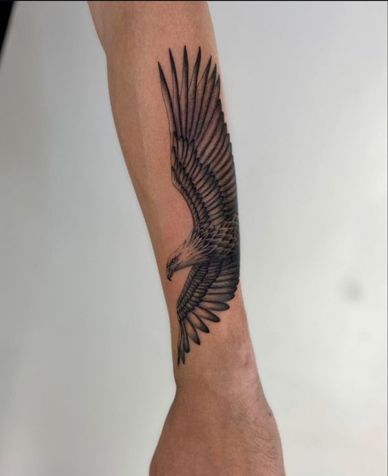 Eagle on forearm tattoo 1
