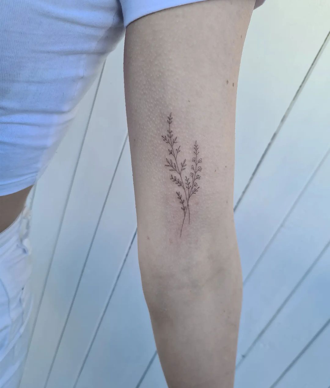 Fineline flower tattoo by penrose.ink