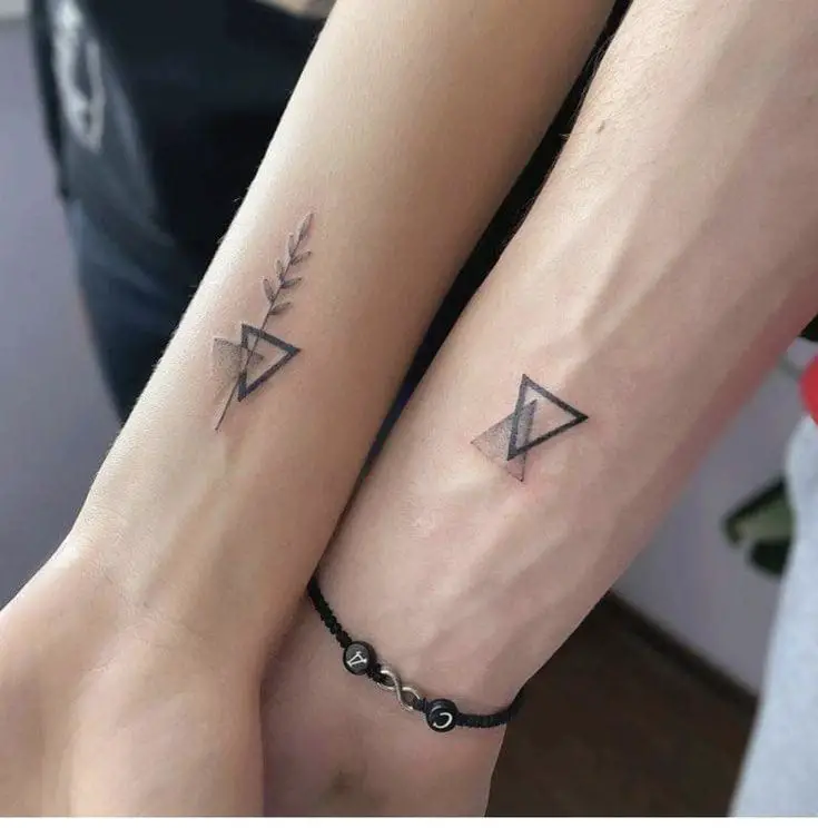 Geometric couple tattoo 2