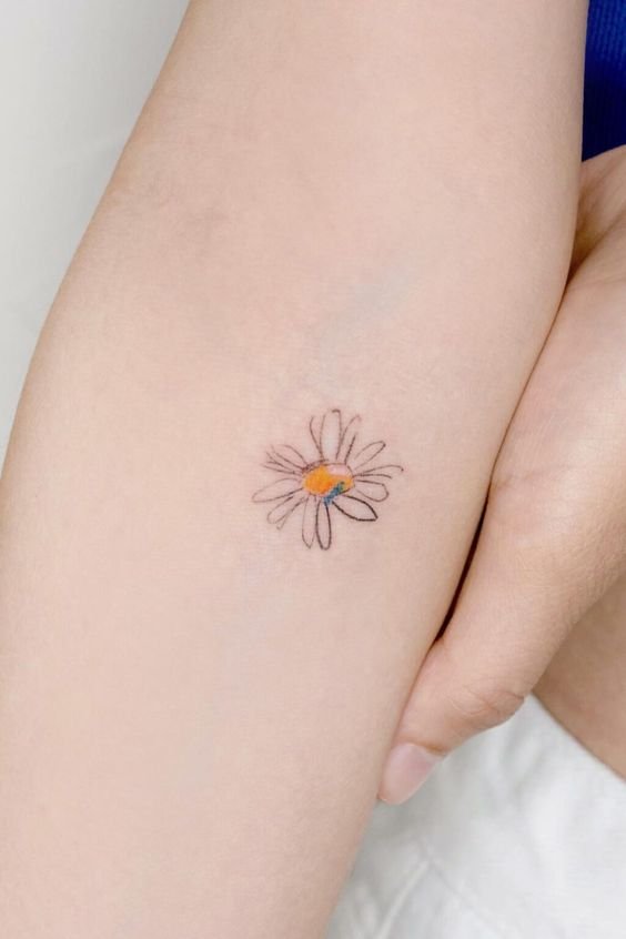 Mini flower tattoo 1