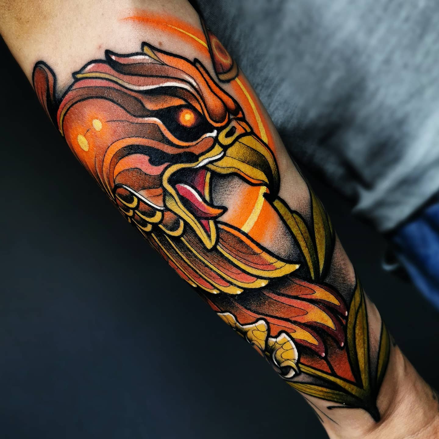 Neo traditional eagle tattoo by theartofbreak