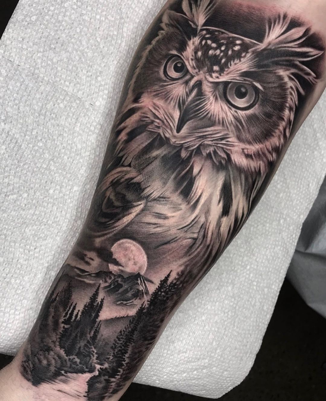 Owl tattoo design by chasetafoya
