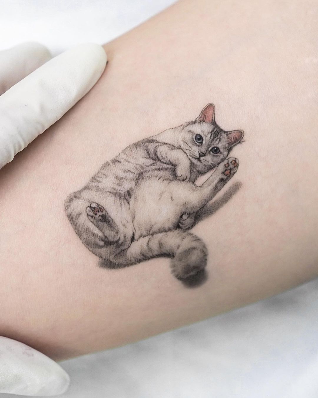 Portrait cat tattoo design by dorok.tattoo 2