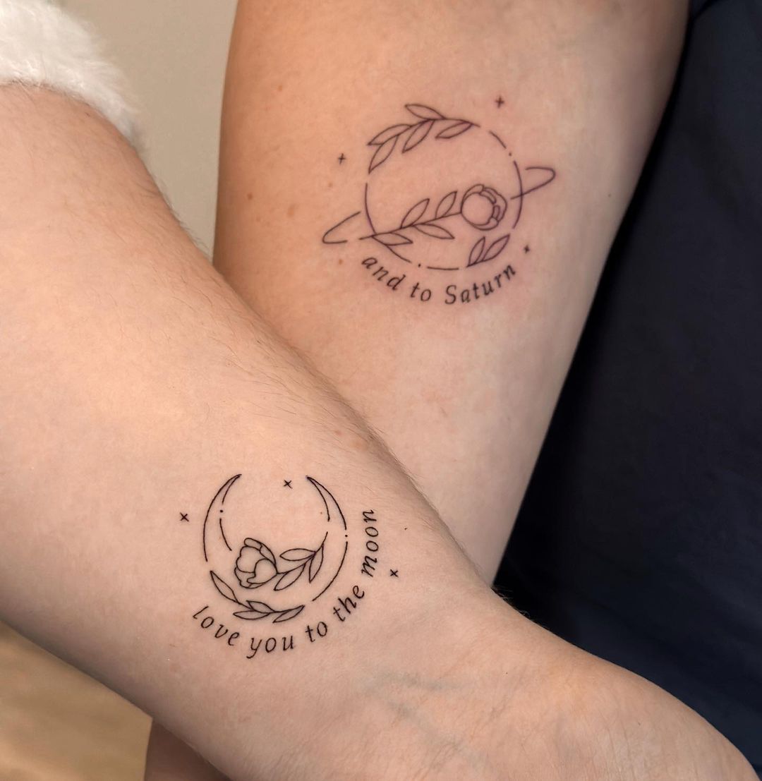 SImple couple tattoo design by kristinevodon