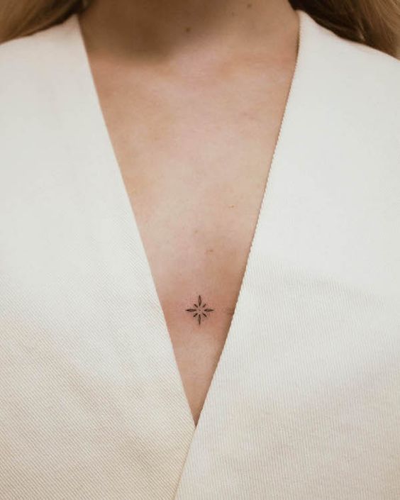 Simple chest tattoo 1