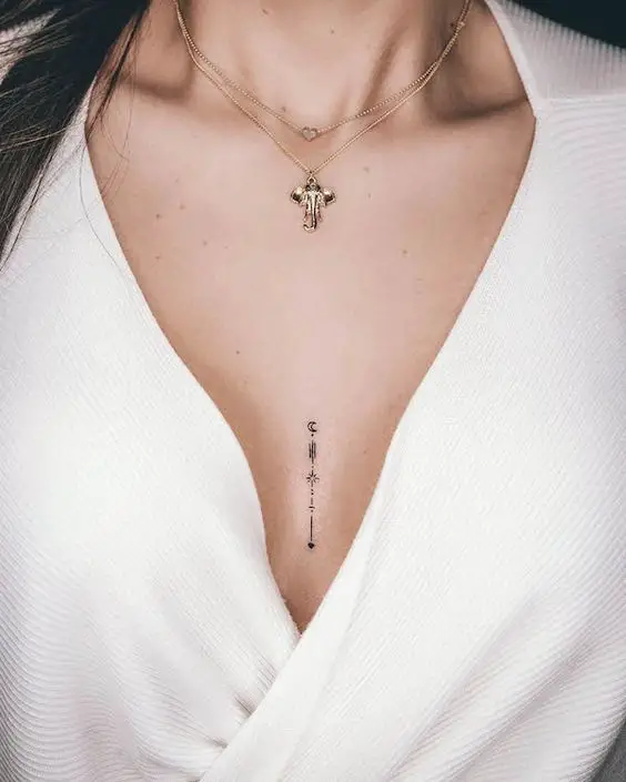 Simple chest tattoo 2