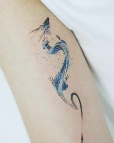 Small And Colorful Dragon Tattoo Ideas For Men