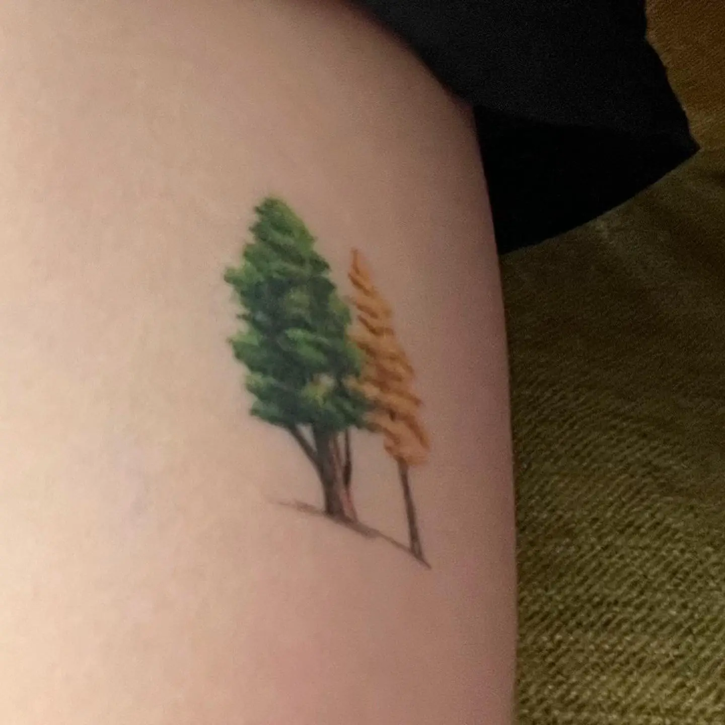 Simple tree tattoo design by ch.tattoo.ahn