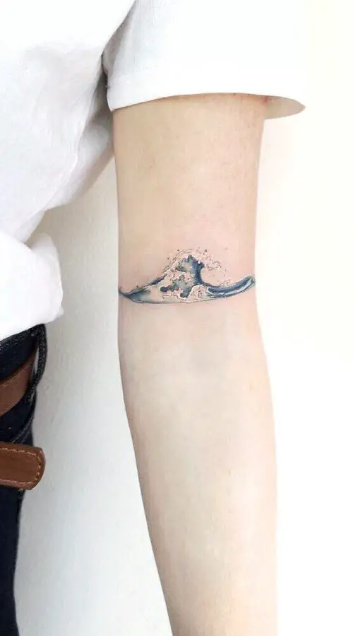 Simple waves tattoo 1