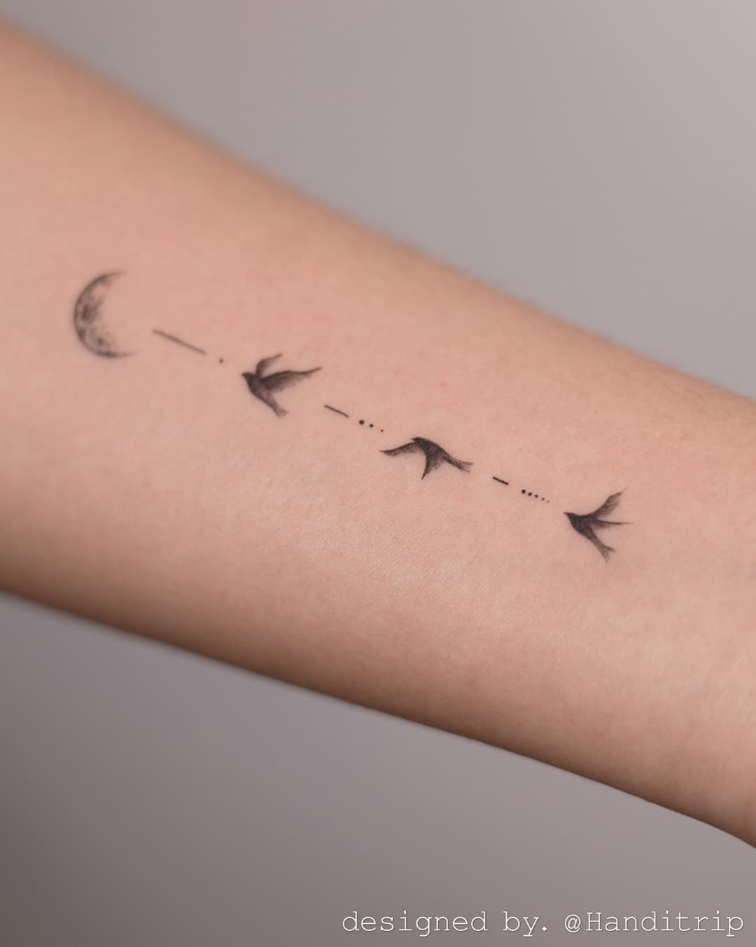 Small bird tattoo design by handitrip