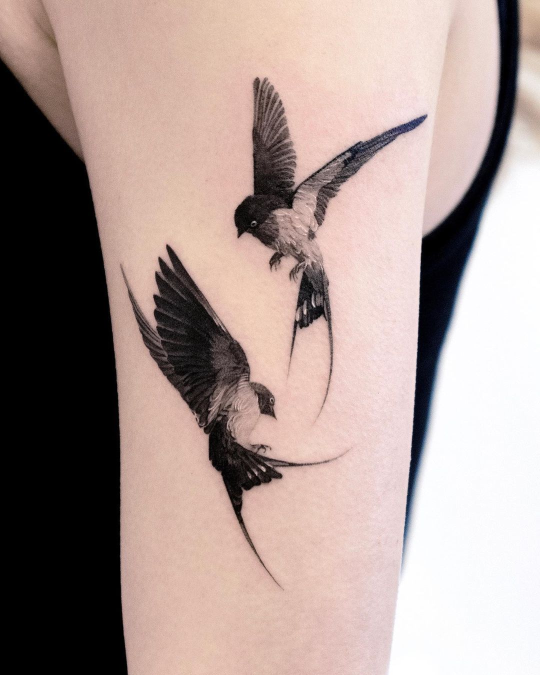 Swallow tattoo design by start.your .line