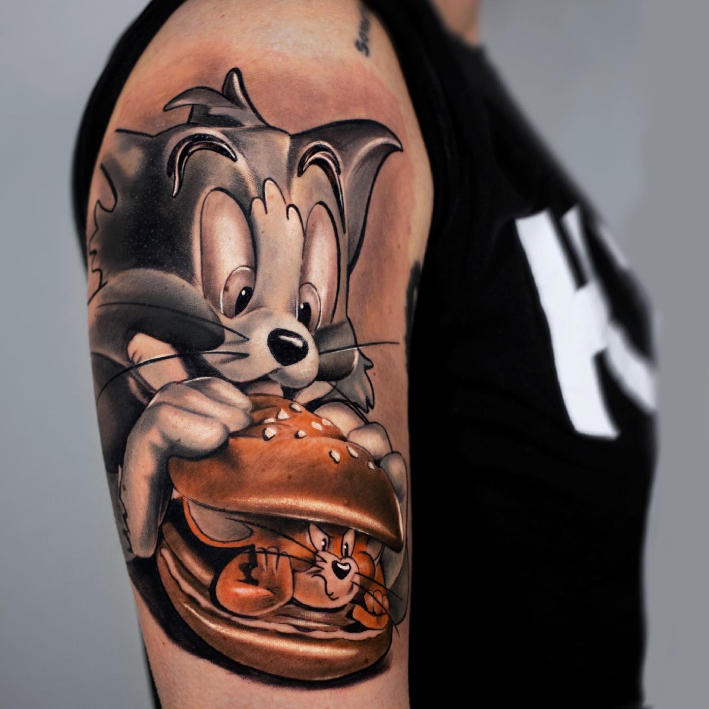 Tom and jerry tattoo by christos galiropoulos
