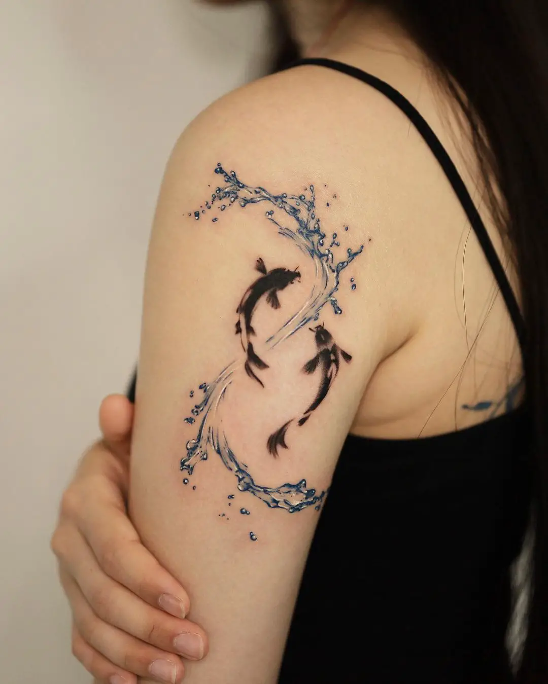 Watercolor waves tattoo design by tattooist mate