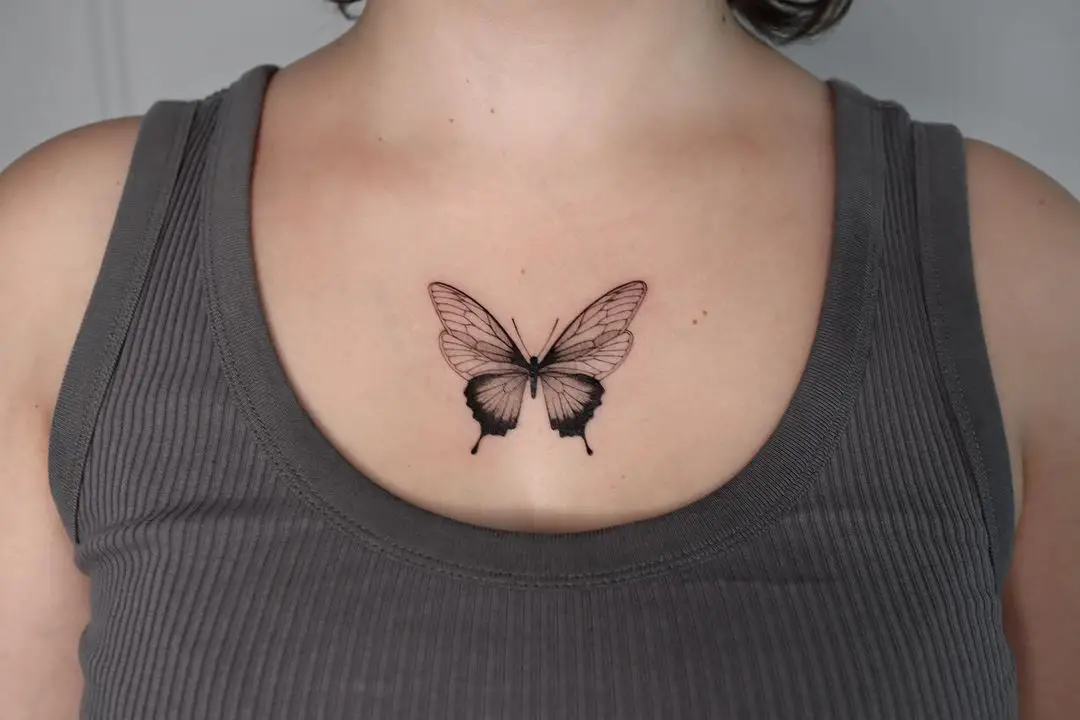butterfly tattoo design by tattoo chamsae