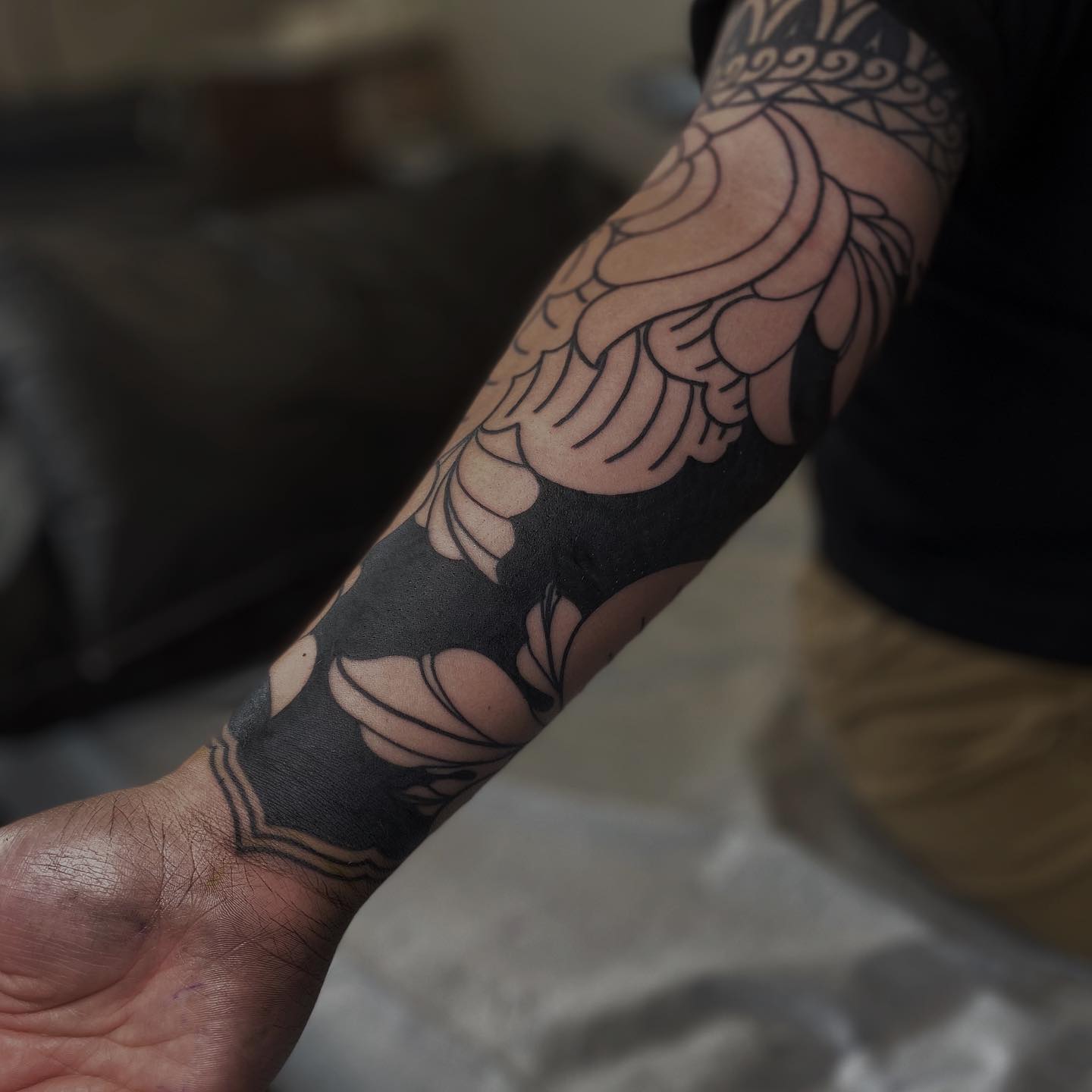 ornamental forearm tattoo by veronicamussertattoo