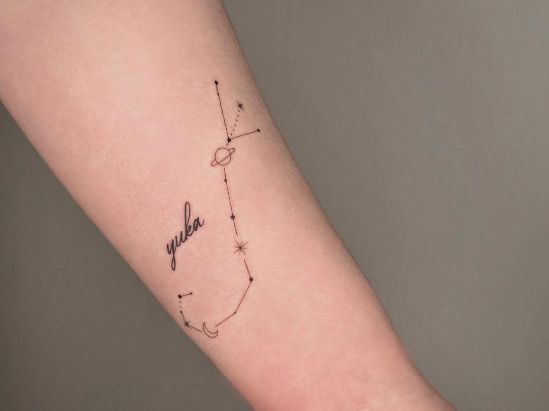 Tattoo tagged with: jing, small, zodiac, tiny, ankle, ifttt, little,  astrology, pisces, illustrative | inked-app.com