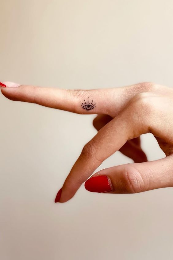 simple finger tattoo 3