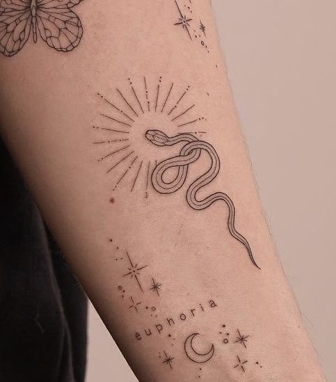 small snake tattoo 2