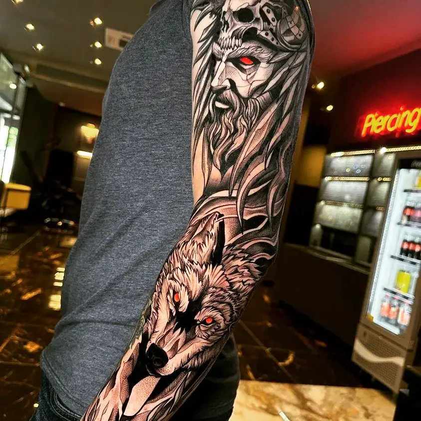 Black work sleeve tattoo ideas for men by wlord94