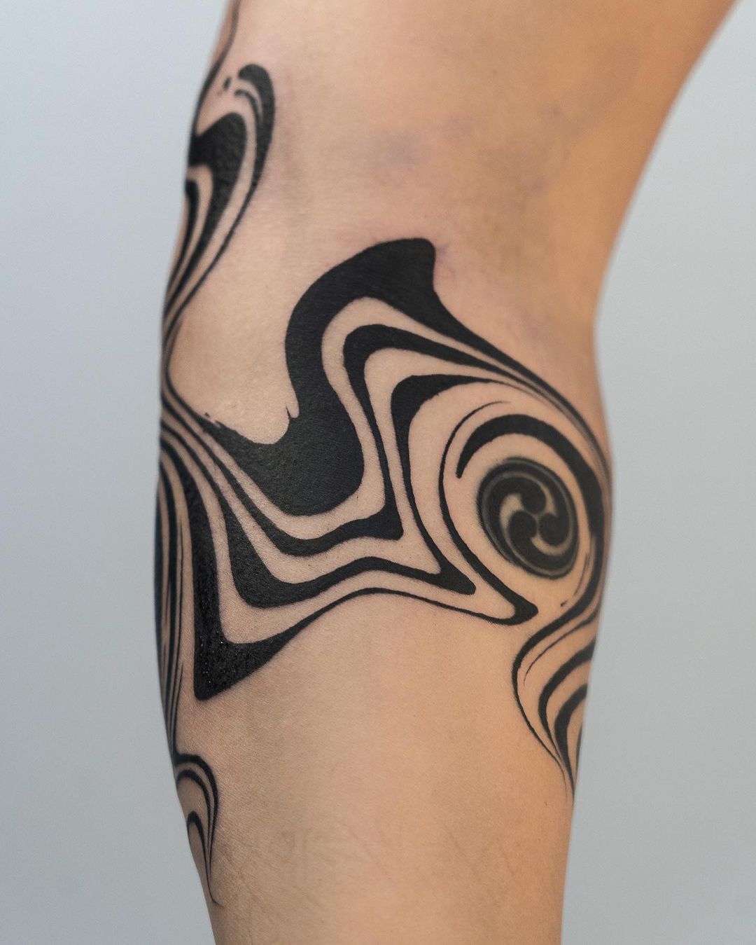 Blackwork abstract tattoos by katiemizuno