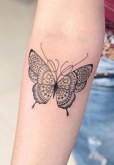 Butterfly mandala tattoo a