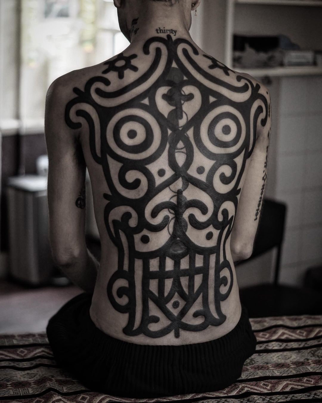 Celtic back tattoo by francesco.capro