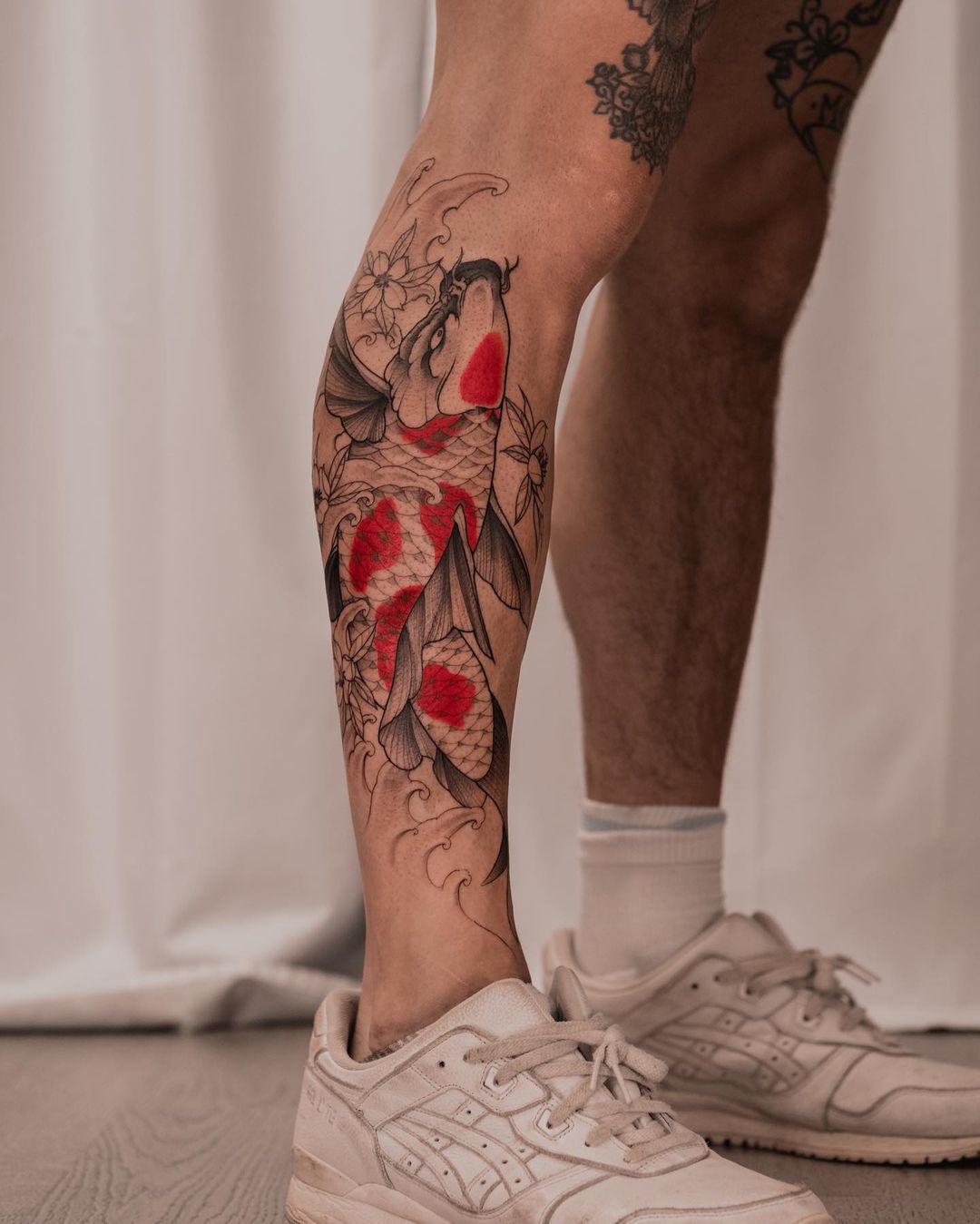Cherry blossom tattoos for men by wallaceherrea