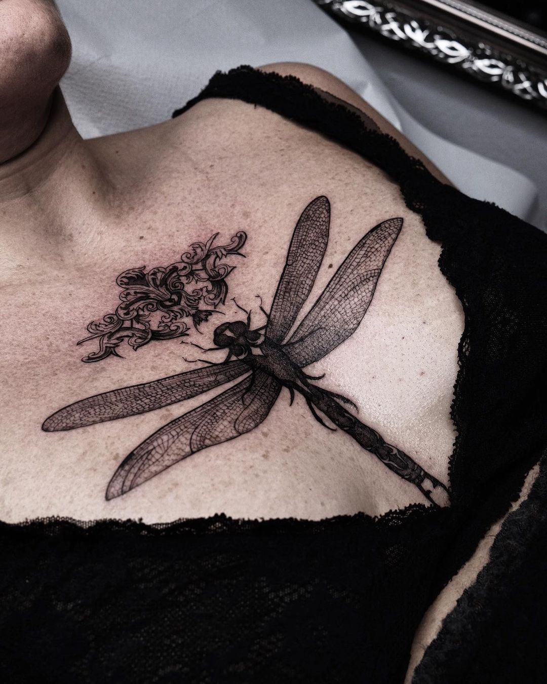 Chest tattoo design by lydiasharonhughes
