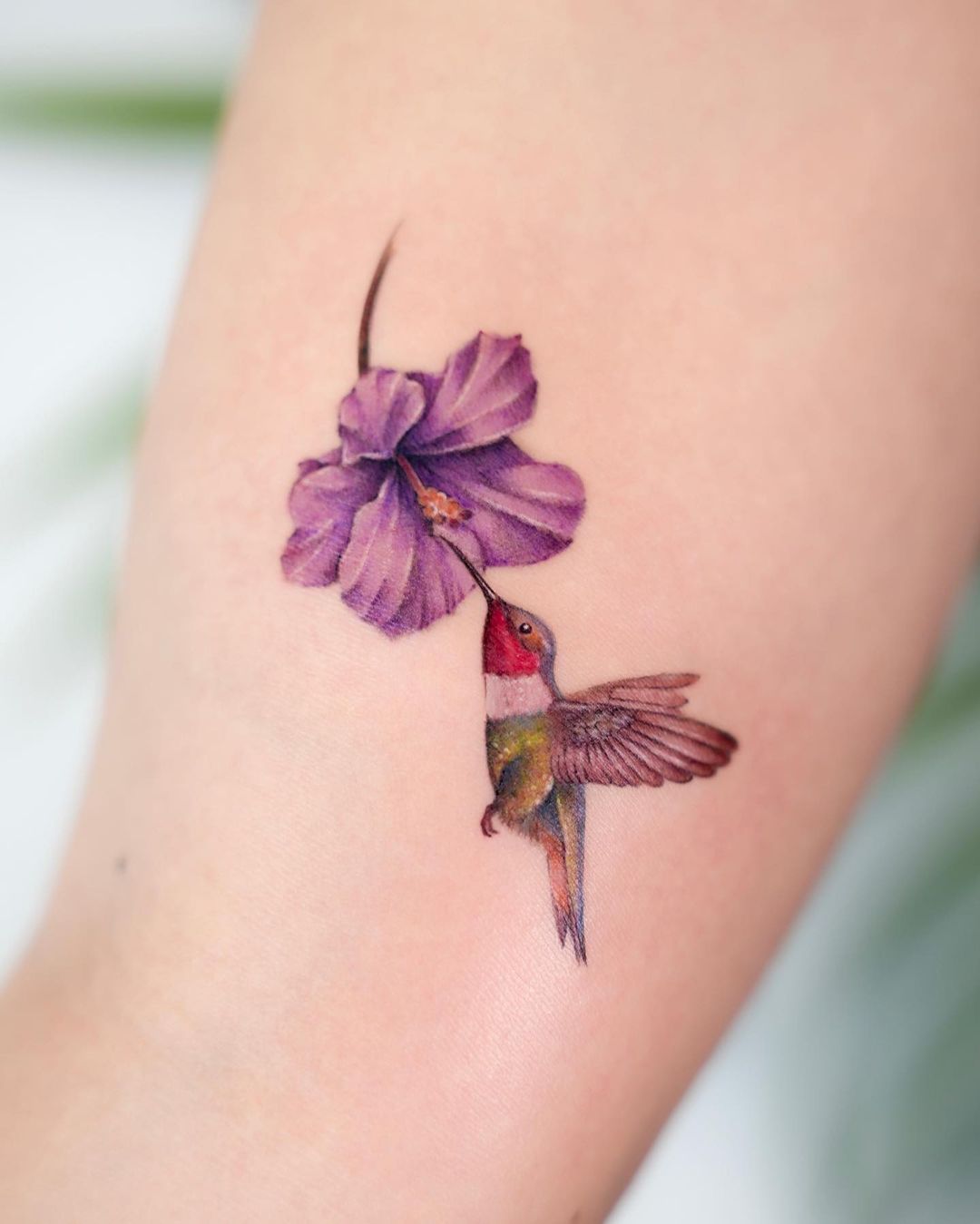 Hummingbird tattoo by rony tattoo