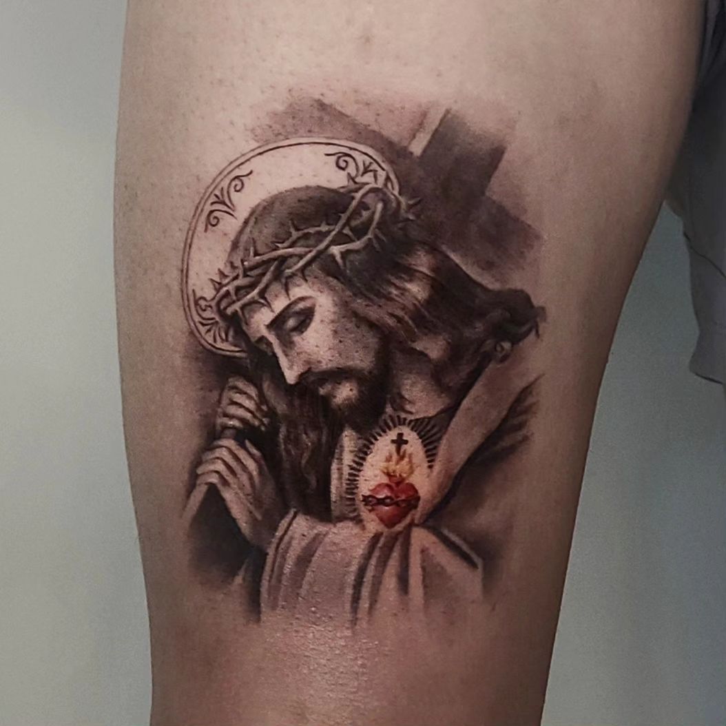 Jesus tattoo design by mintattoo bng