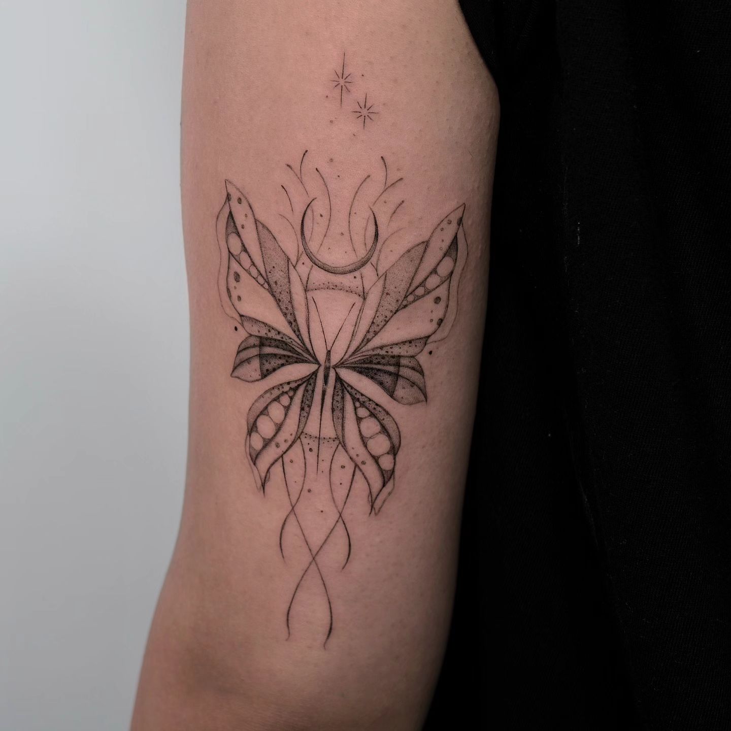 Moth tattoo design by linda.tattooing