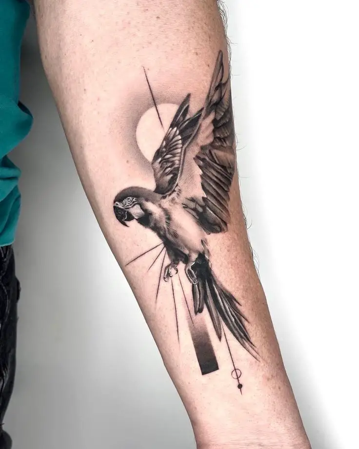 Parrot sleeve tattoo 2