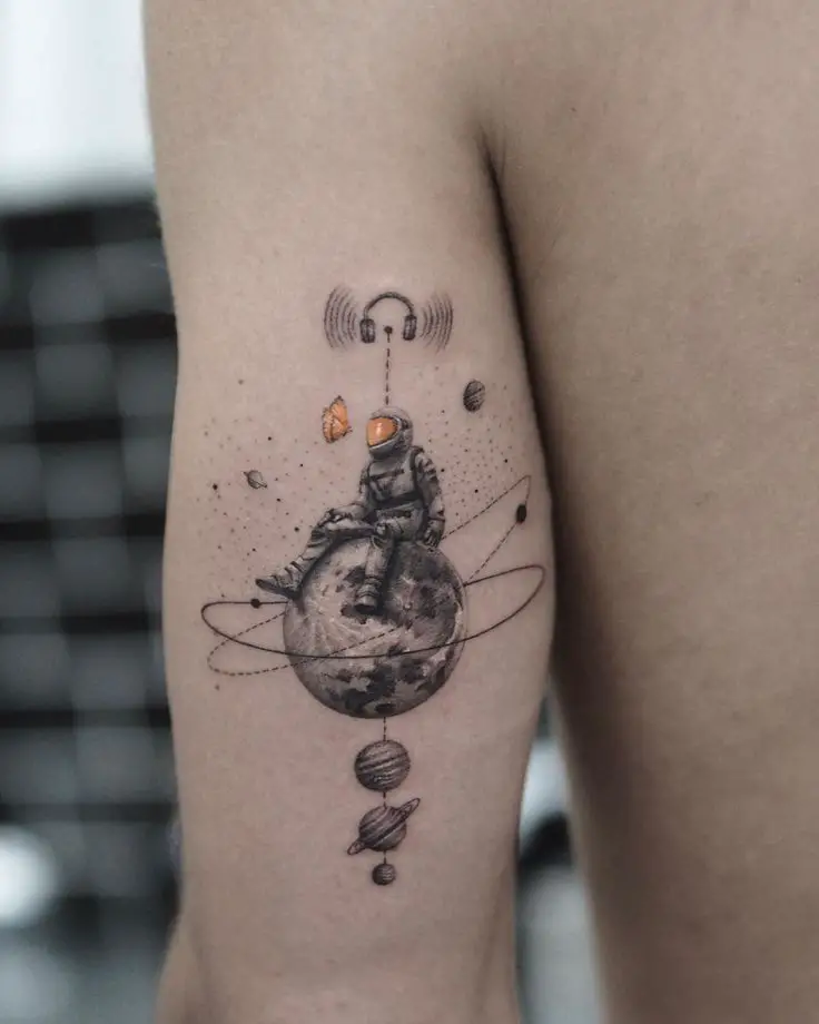 Realistic space tattoo designs