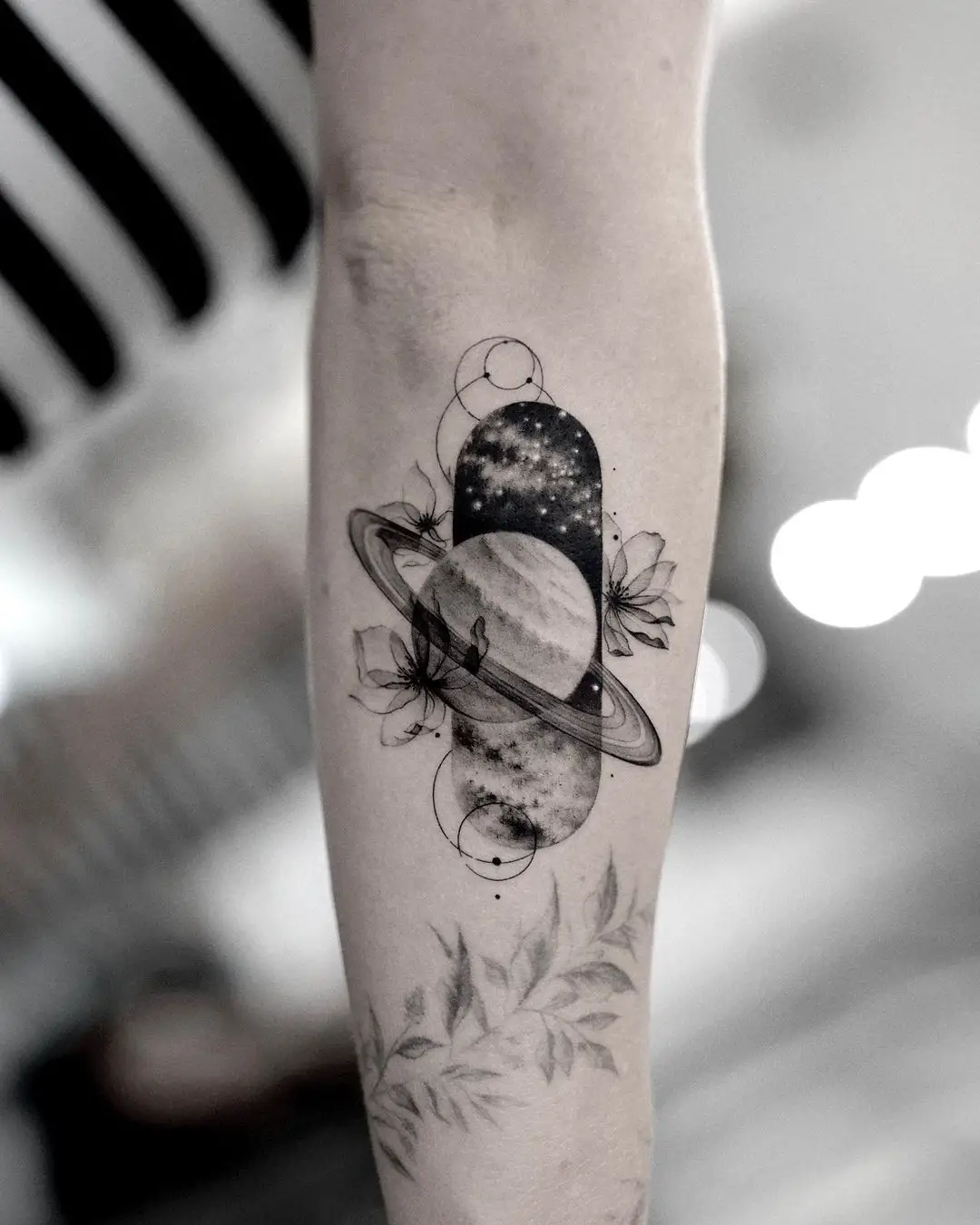 Space tattoo ideas for men by bartektattoo