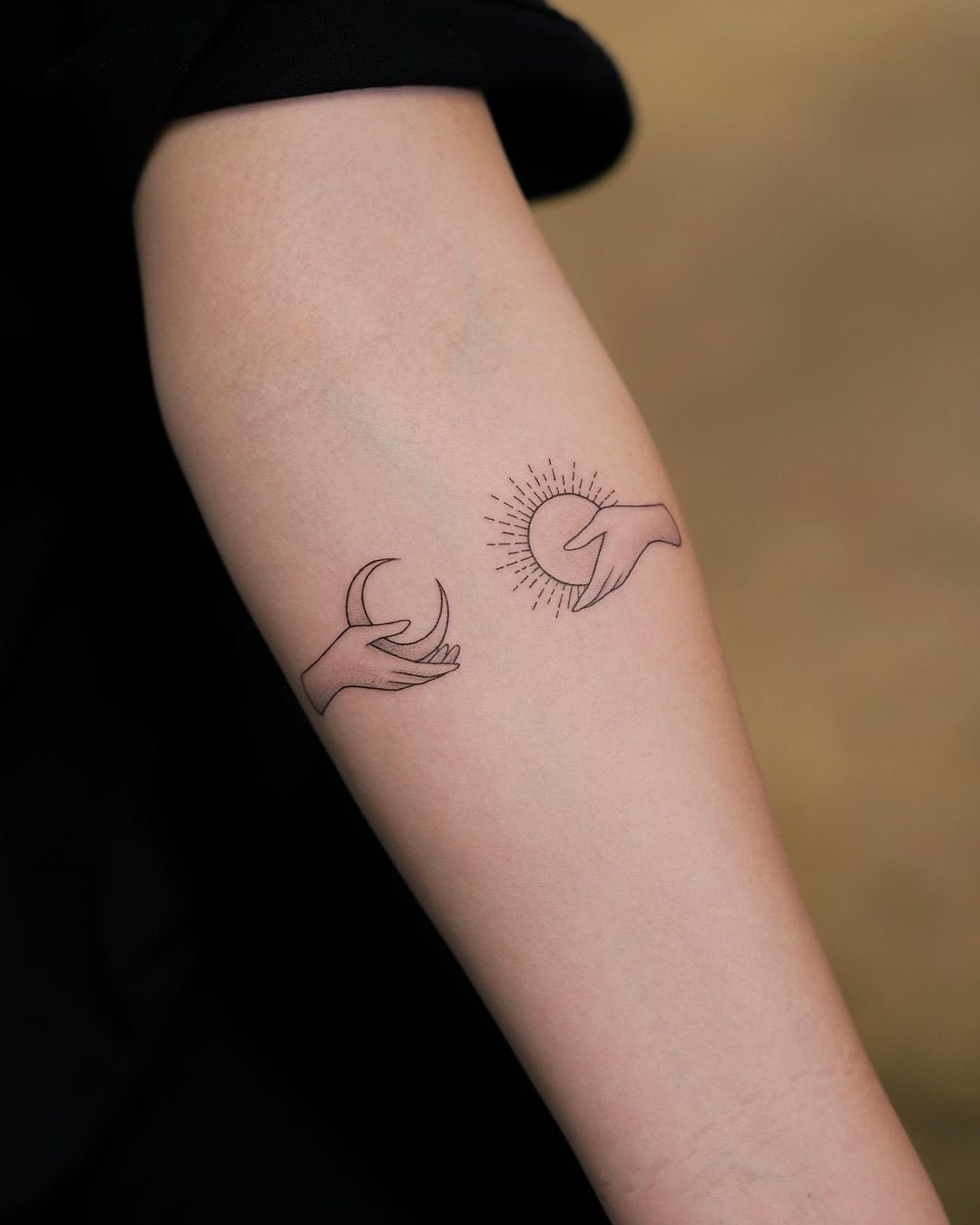 Sun and moon tattoo design by alonstudiocebu