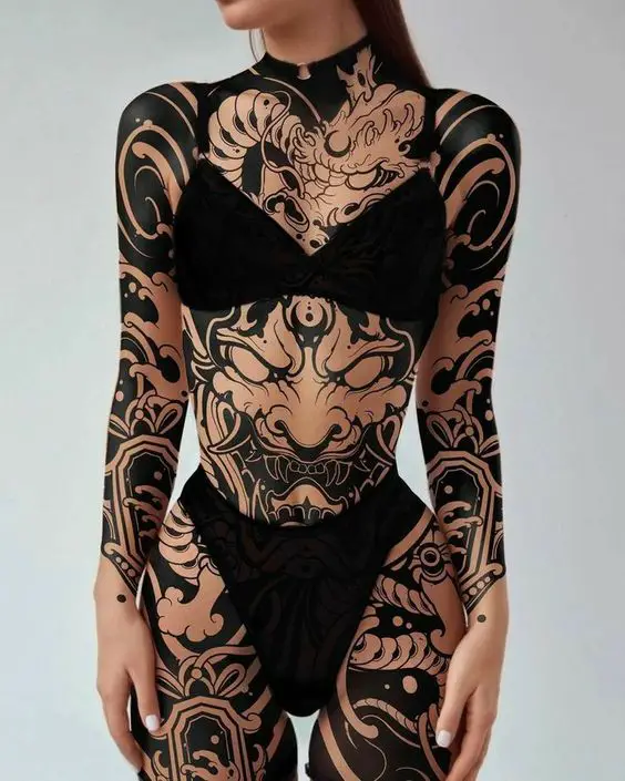 blackwork tattoos for women