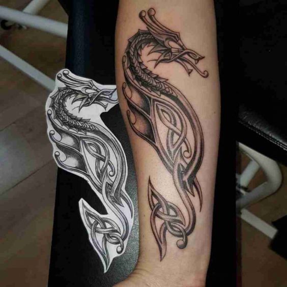 celtic dragon tattoo 2