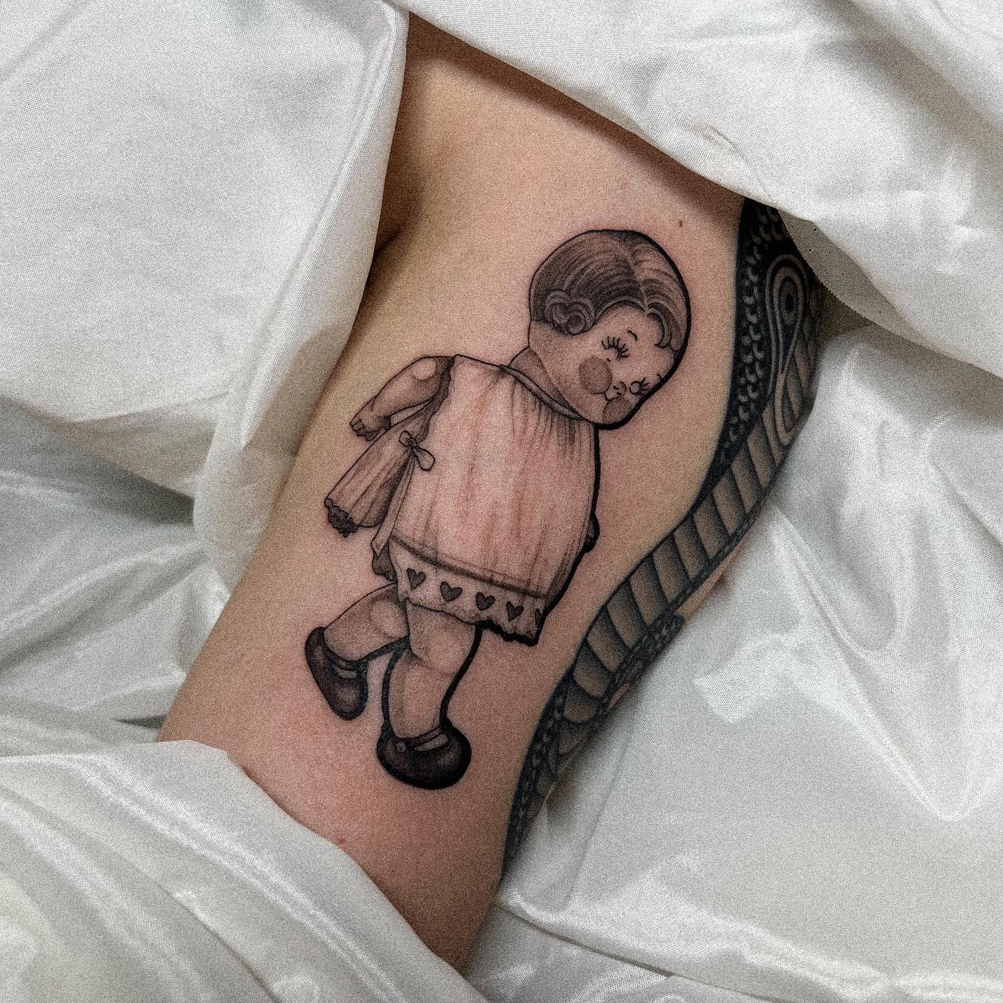doll tattoos for men by house.of .lilith.studio