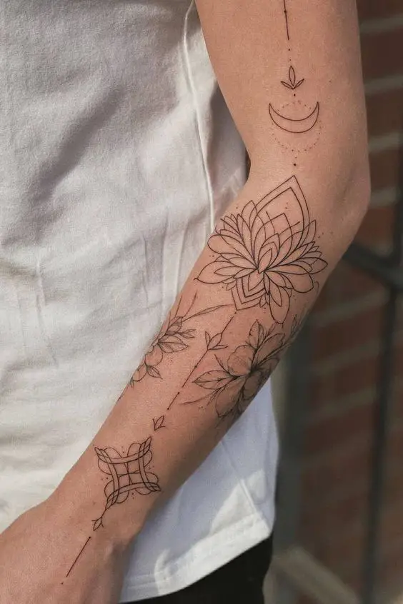floral mandala tattoo