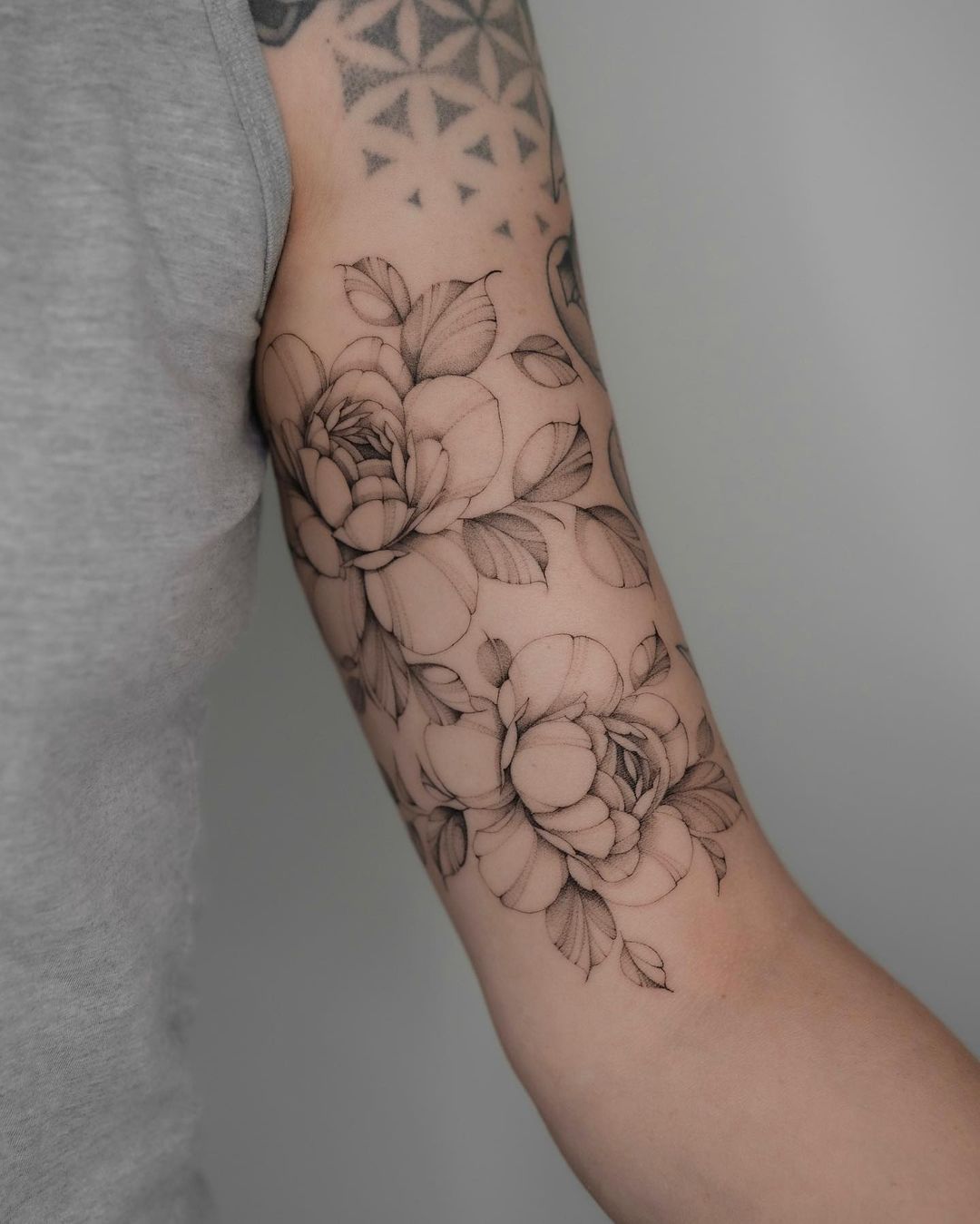 floral tattoo design by asya.tattoo