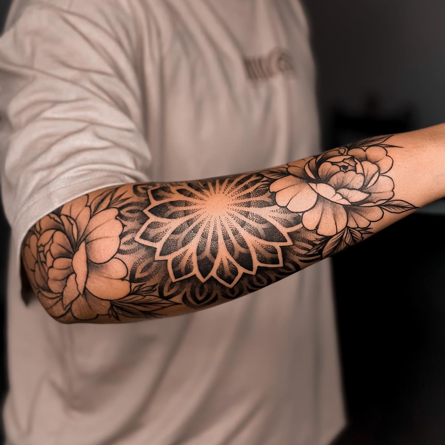 flower mandala tattoo by alienzkid