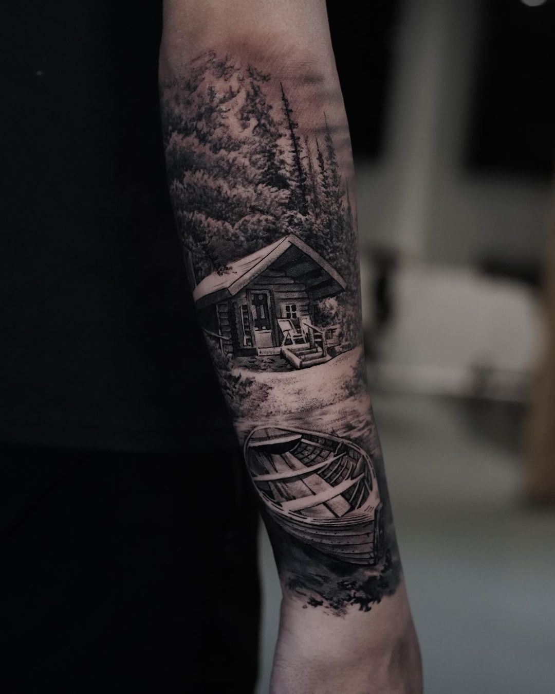 forest sleeve tattoo designs by milanboros tatts