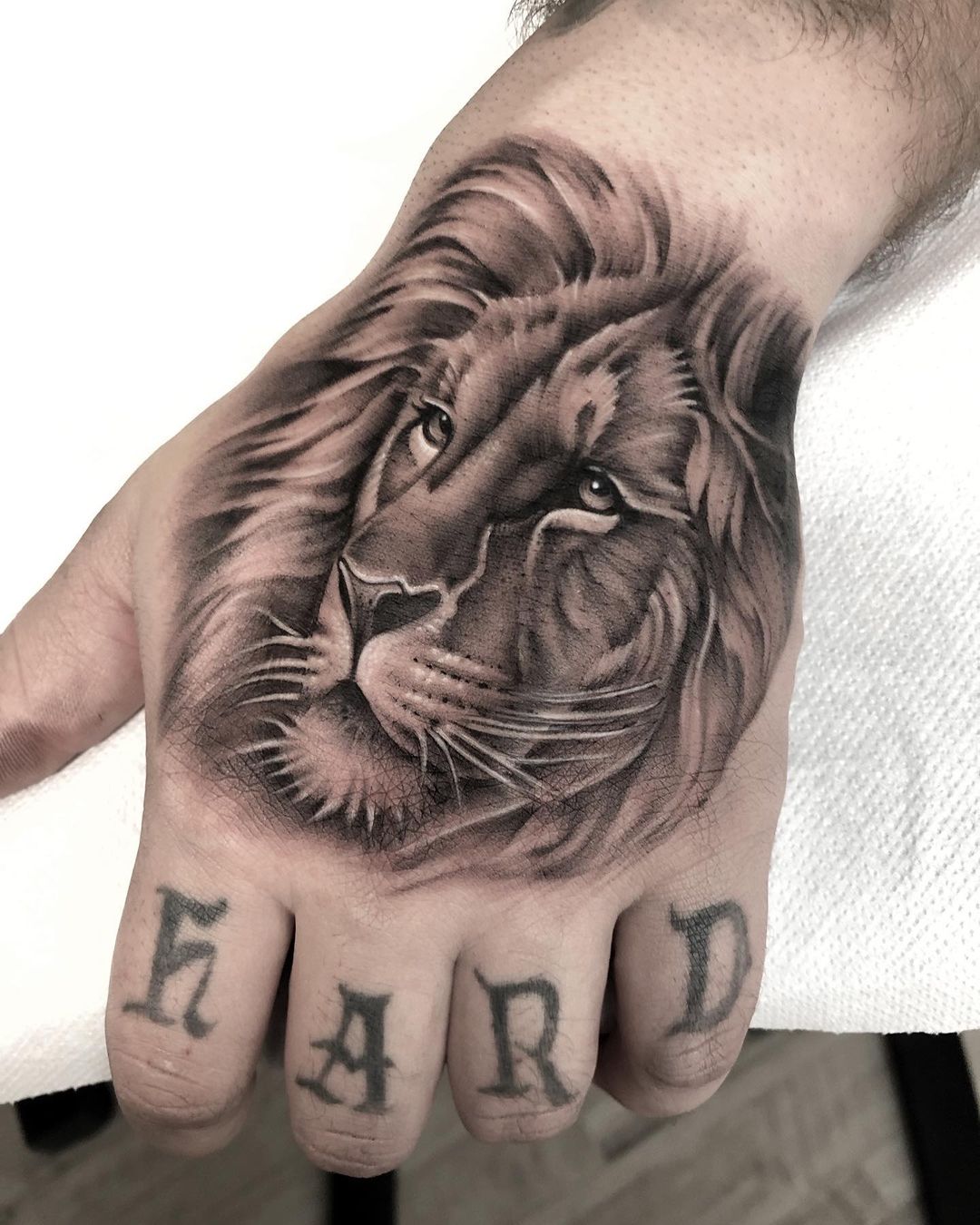 lion tattoos on hand by samanthah lapucci bangherang