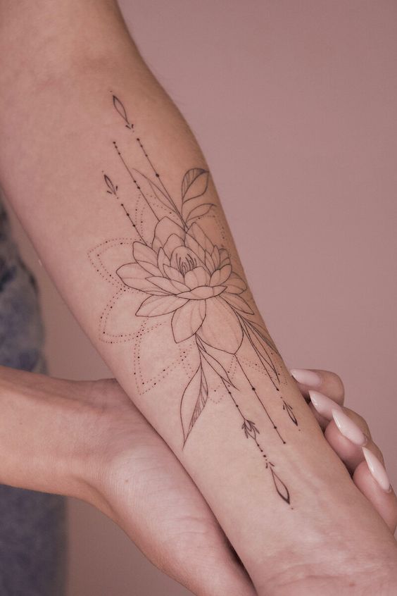 mandala forearm tattoo 2