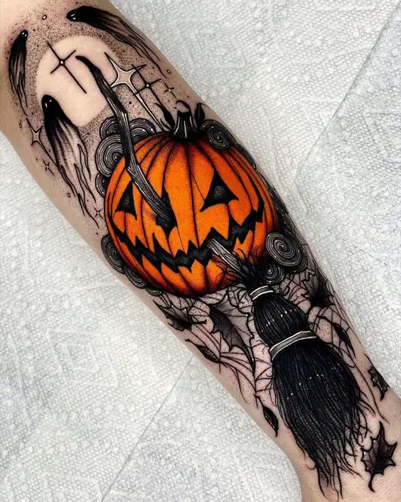 pumpkin tattoo design