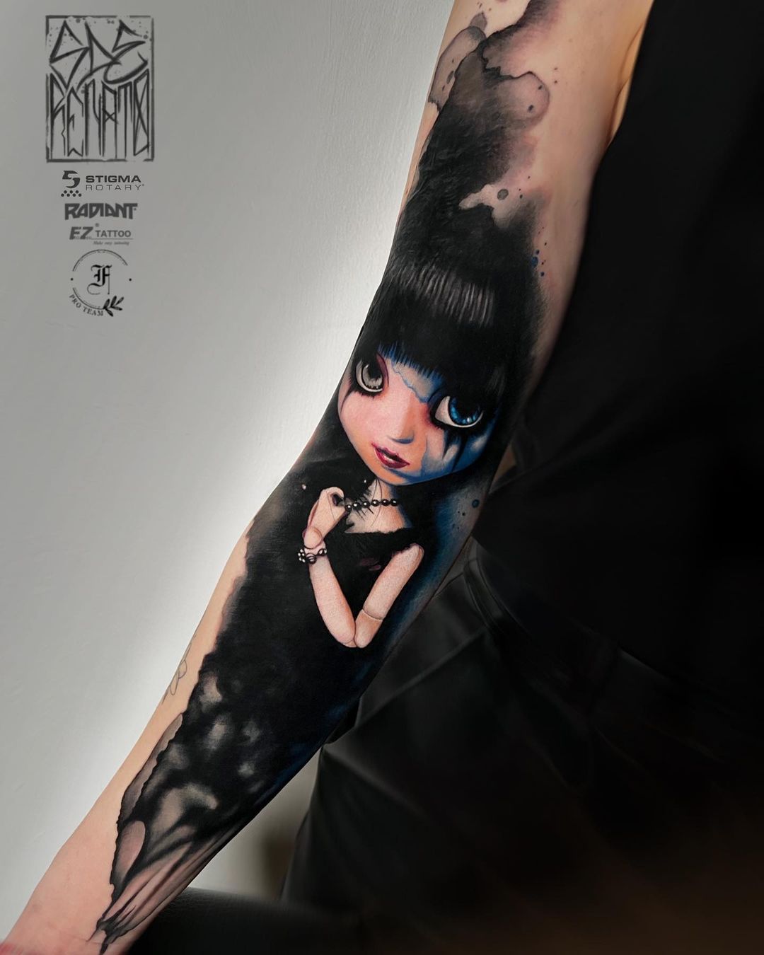 realistic doll tattoo design by sderenato.tattooartist